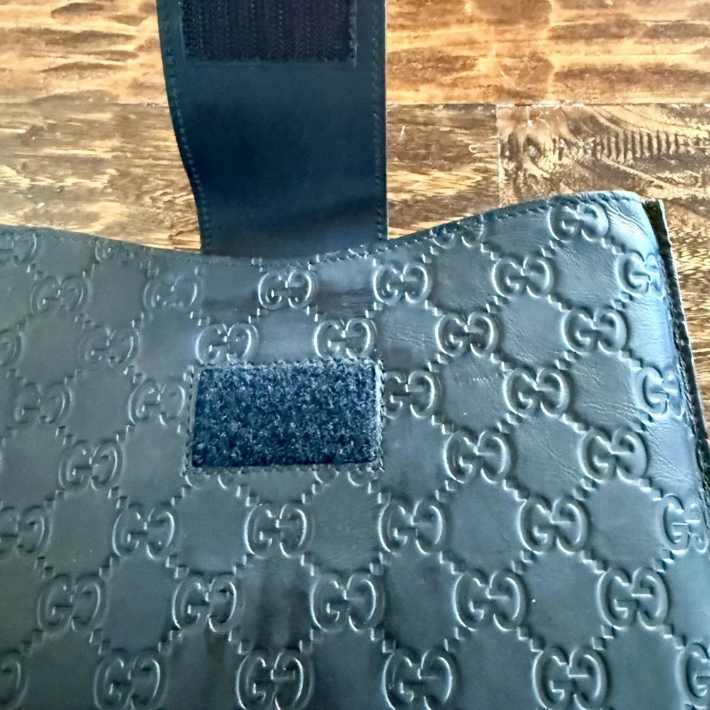 Authentic Gucci Black Embossed Tablet Sleeve - (NWT)
